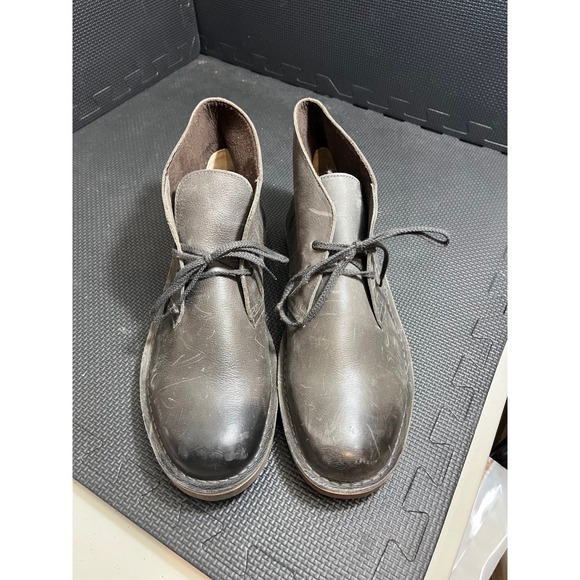 Clarks Bushacre 2 Desert Boots Mens 11.5 Grey Distressed Leather Chukka 26113054 main image 6